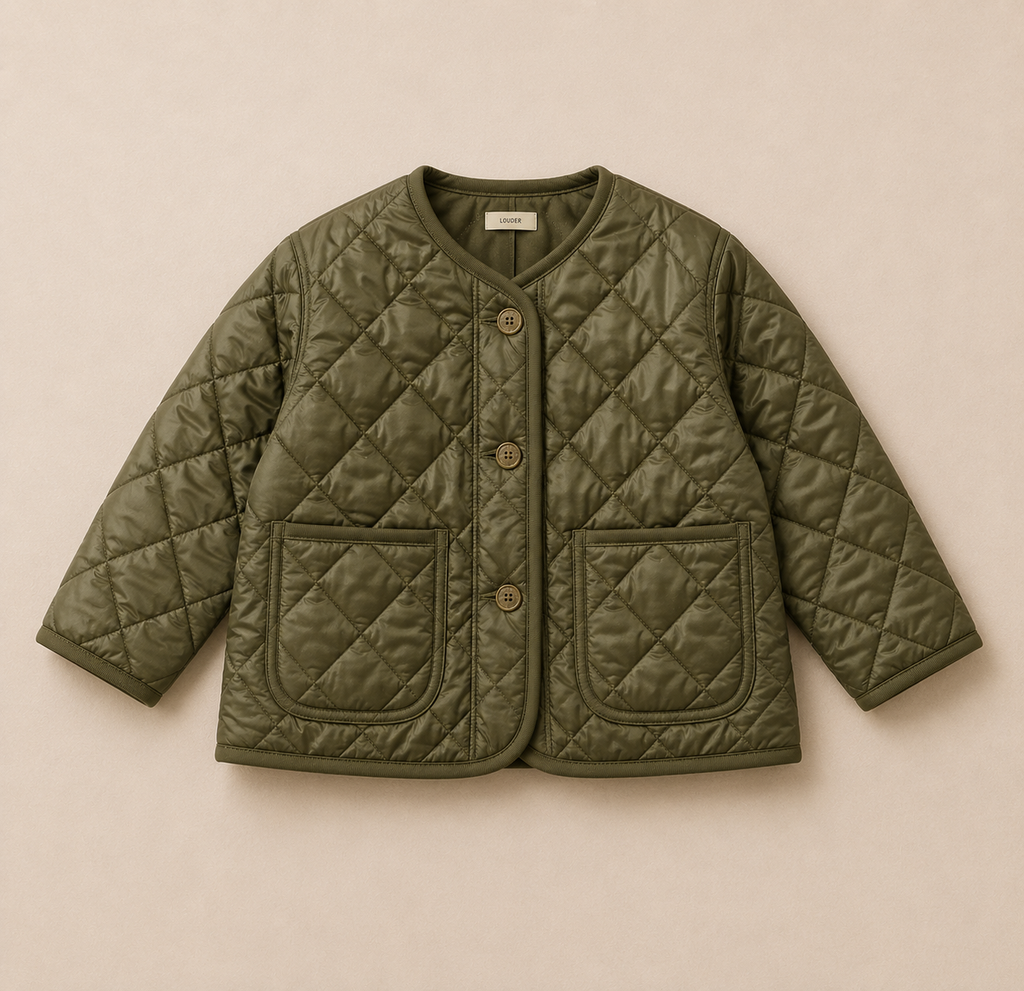 Louder Olive Quilted Jacket