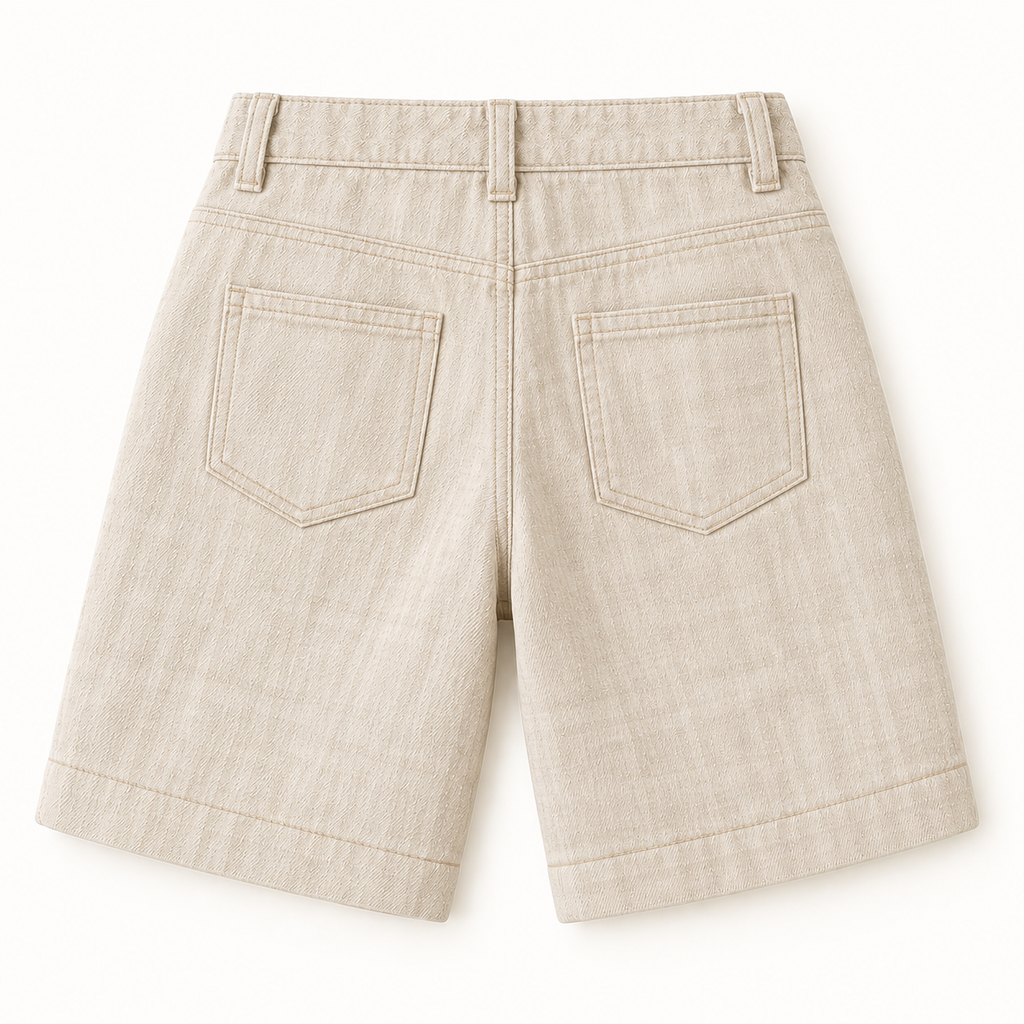 Louder Oatmeal Linen Bermuda pants