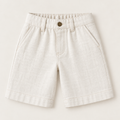 Louder Off-white Linen Bermuda pants